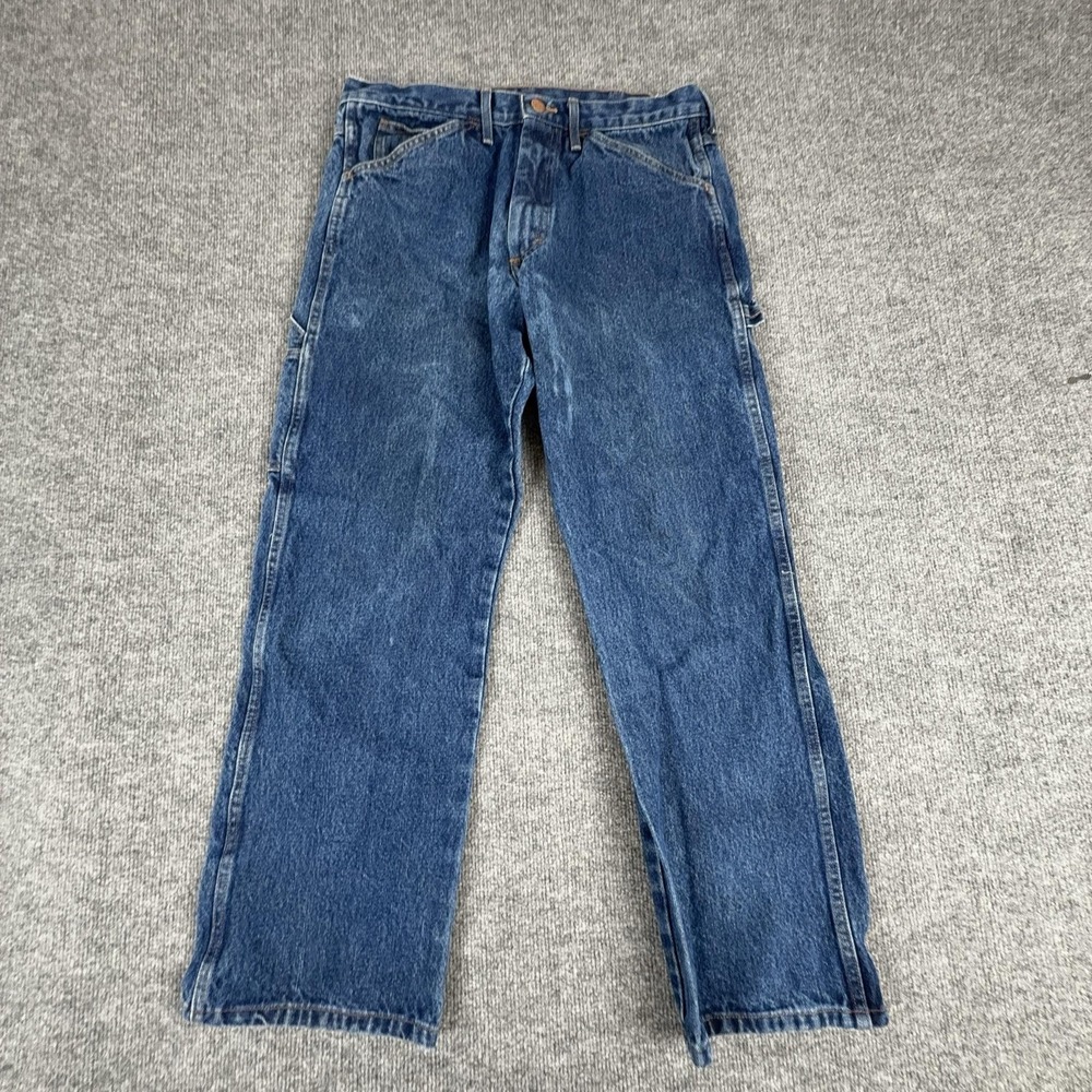 Roundhouse Jeans Mens 32x28 Blue Relaxed Fit Carpenter Straight Leg Denim USA